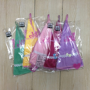 3件 擦手巾厨房毛巾三角形5色 包邮 韩国进口LIFECOOK品味生活可挂式