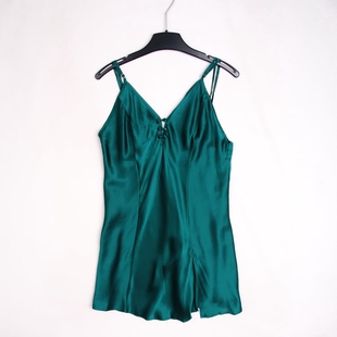 高端轻奢~重磅厚真丝/桑蚕丝 欧美时尚 高级居家服吊带睡裙连衣裙