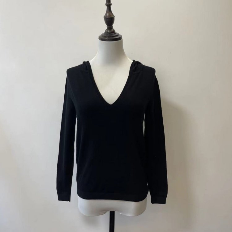 B*CB真丝羊绒套衫连帽套头