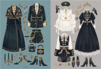 【 Official Genuine + Quick Delivery in Stock 】 Retro Dress Fantasy Museum Illustrator fouatons line drawing pattern Illustration Tutorial Five key points Immersive Experience Creation Illustration collection Retro Dress planner painting thumbnail 3
