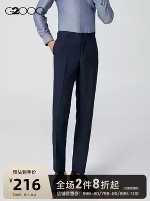 G2000 men's business straight loose suit pants spring and summer casual dress hanging pants casual pants