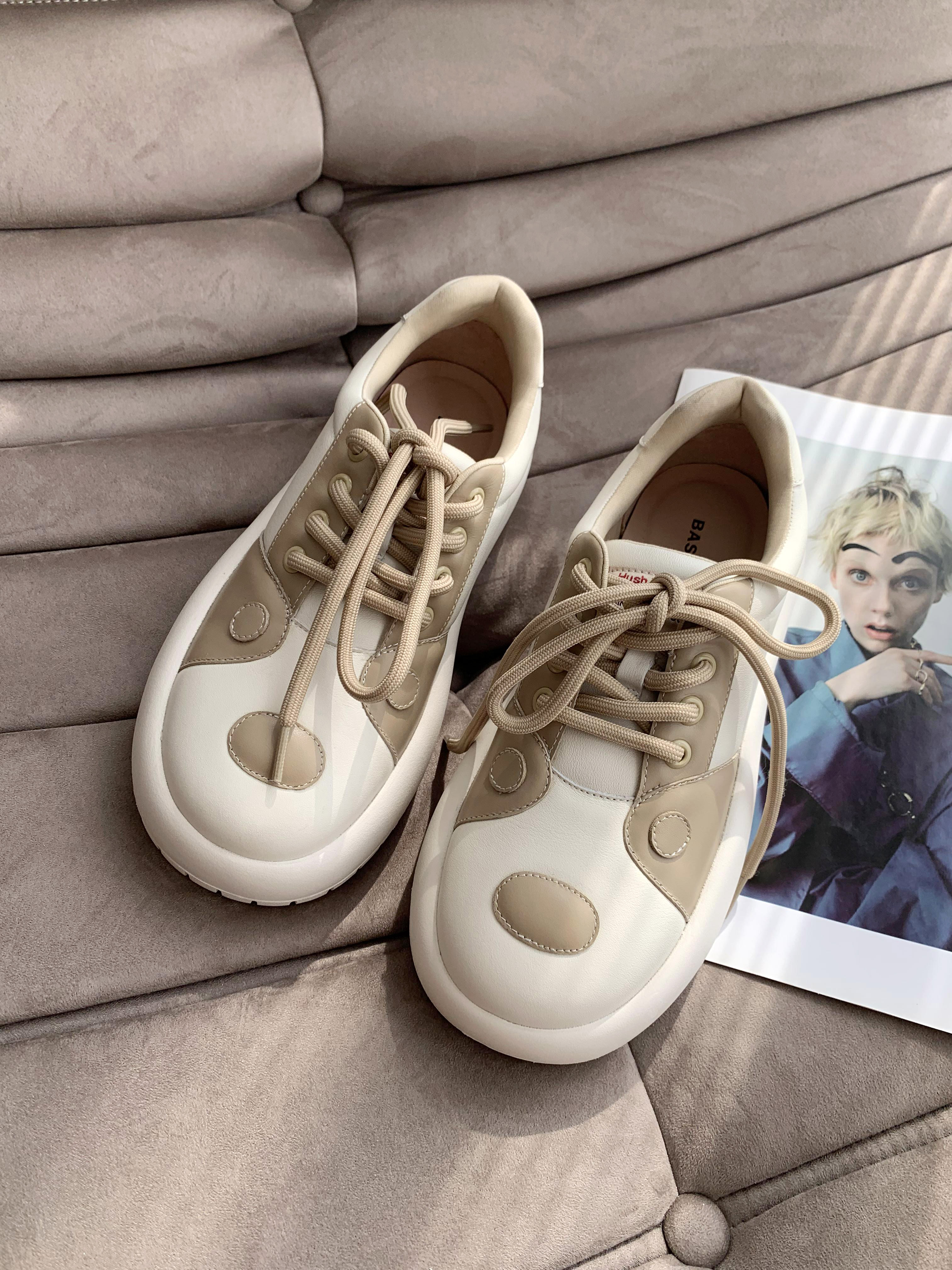 专柜直发2023秋新款厚底女鞋狗狗鞋女休闲板鞋N4L02CM3