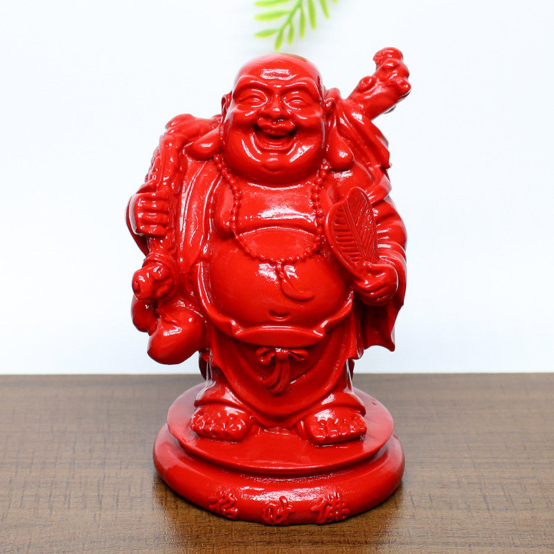 朱砂客厅人物摆放弥勒佛站佛招财佛保平安桌面摆件朋友送礼大肚佛