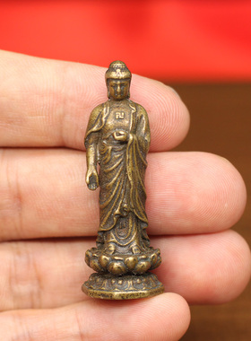 中式铜器释迦牟尼佛观音菩萨摆件
