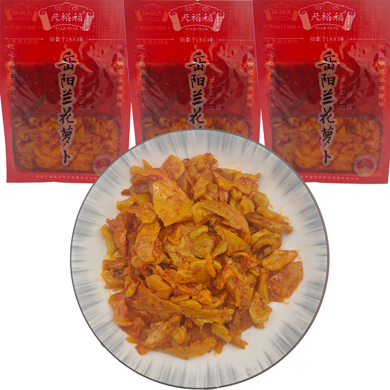 天裕福兰花萝卜脆辣下饭菜咸菜湖南特产香辣蓑衣萝卜下酒菜108g
