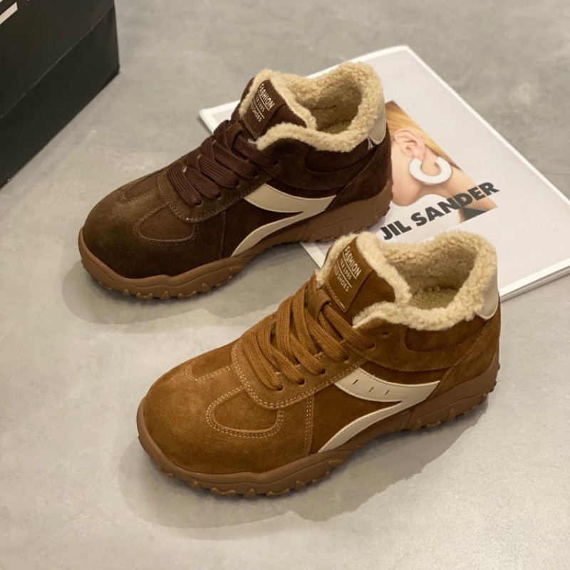 增高反绒皮百搭冬季厚底2025新款