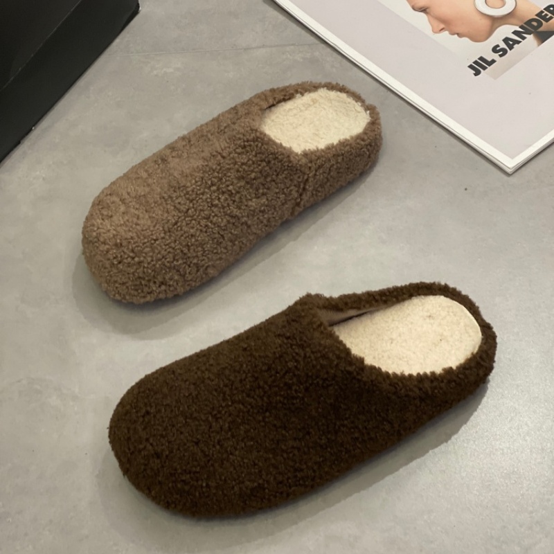 时尚百搭毛绒勃肯鞋女2025新款