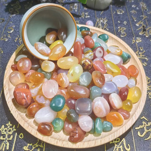 南京彩色雨花石原石天然鹅卵石多肉铺面鱼缸造景花盆栽五小石头子