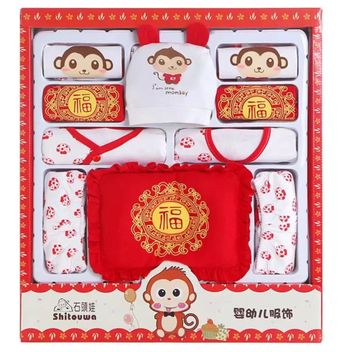 新款春夏新生兒禮盒套裝 嬰兒衣服純棉內(nèi)衣寶寶卡通送禮薄款四季