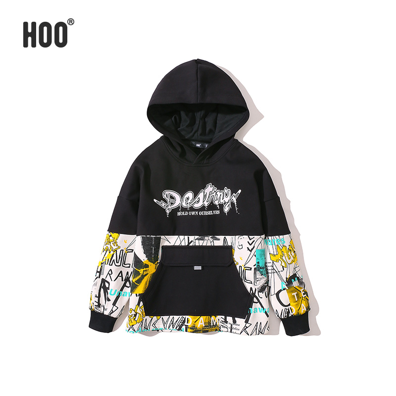 hoo休闲风运动加厚保暖冬装卫衣