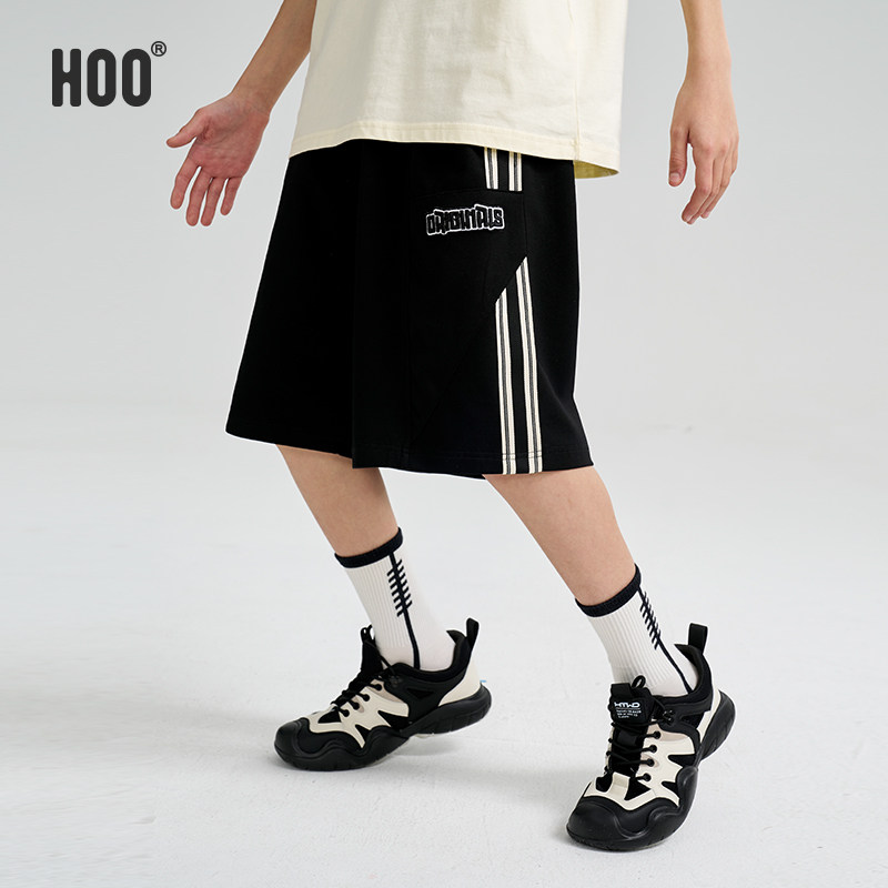 hoo男童短裤青少年夏装工装裤子2025新款男孩运动中裤大童五分裤