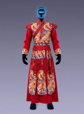 宇树机器人G1U2人形机器人衣服中国风演出服商业演出活动服装汉服