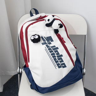 韩国ins风大容量工装 书包女初中生双肩包小众高中大学生背包男潮