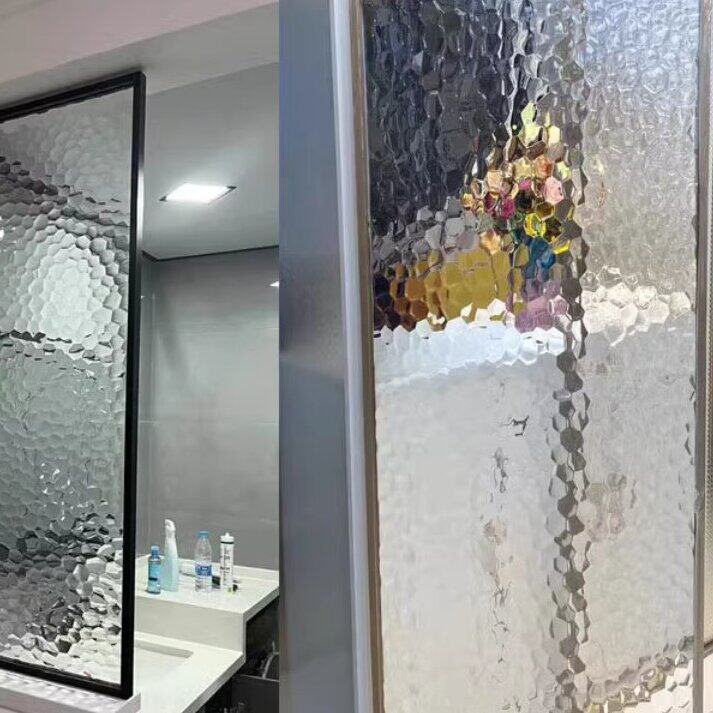 压花玻璃水立方定做厂家直销