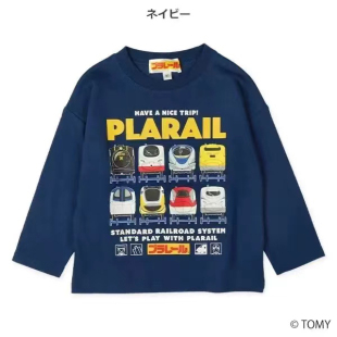 新货24秋日单tomica新干线童装 男宝男童长袖T恤100至140