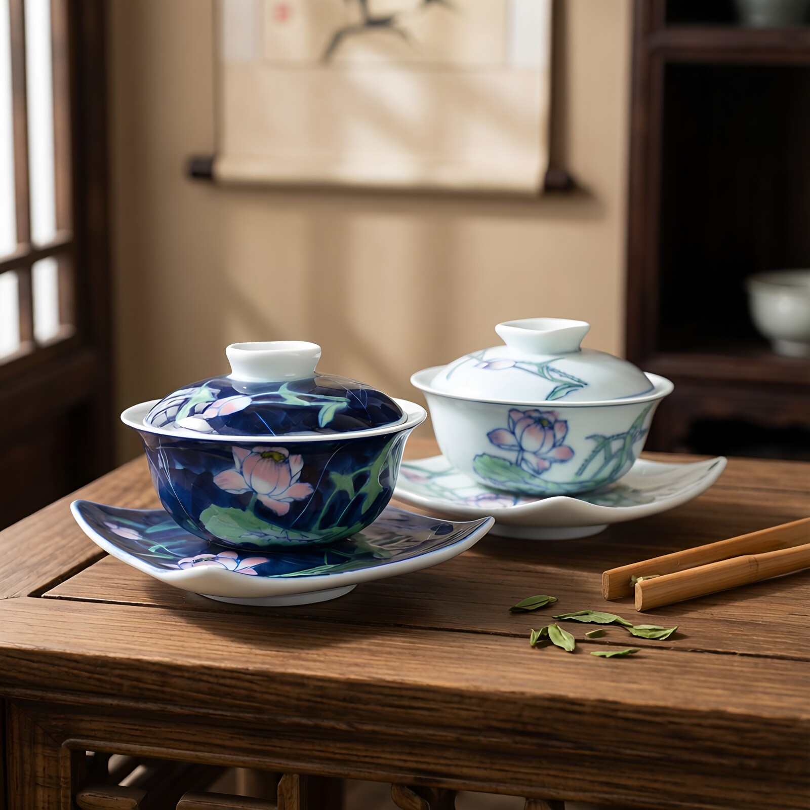 手绘三才功夫茶具贵和祥陶瓷传统图片