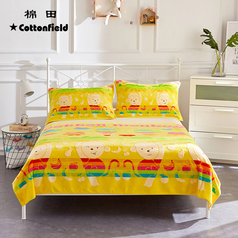 全棉生肖毛巾被棉田纯棉卡通四季