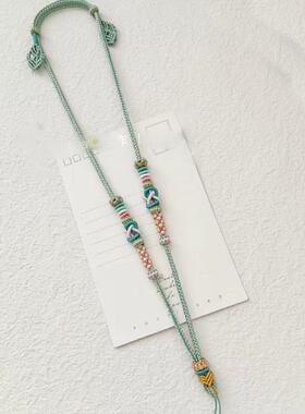 手工精编项链绳可挂黄金