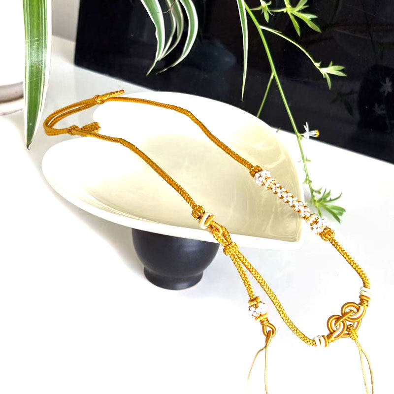 双挂绳梅花八股手工编织不掉色