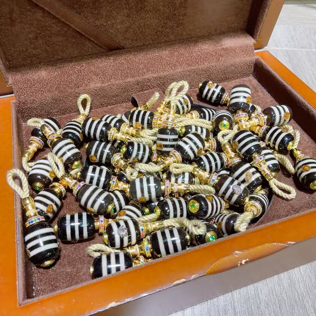 三线天珠玛瑙三通手链项链编绳配件材料挂坠diy文玩半成品饰品新