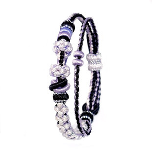 兰花夏日编织手链双层手绳diy手工桃花新款半成品礼物红绳闺蜜