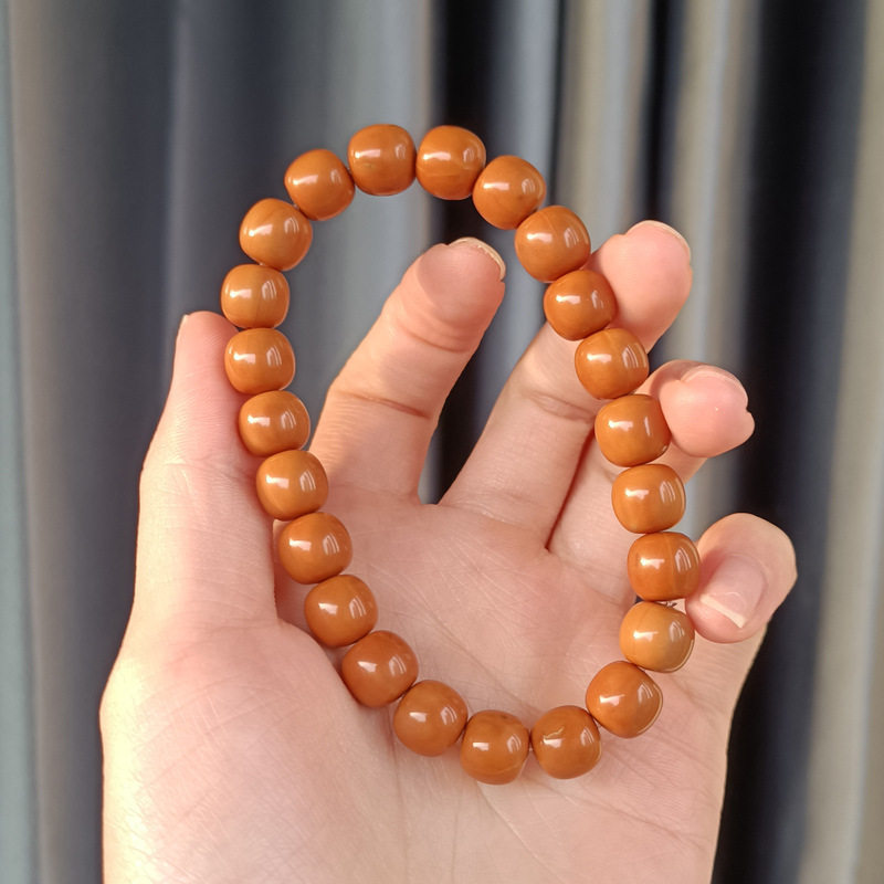 猴头手串雕刻京八棱老型桶珠小核桃手串美国猴头十八罗汉文玩