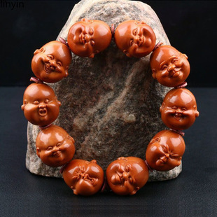 橄榄核手串苏工大籽十分开心人生百态手串铁核纯手工橄榄胡手跨境