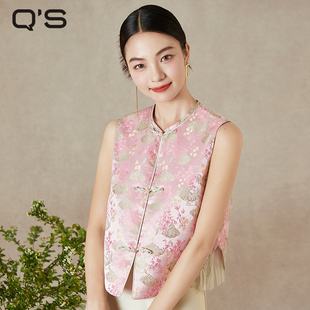 马甲提花叠穿无袖 改良轻国风新中式 秸熙春秋新款 外套 商场同款