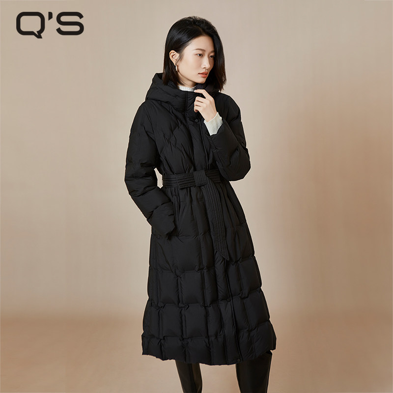 qs秸熙保暖长款羽绒服