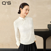 轻国风打底衫 立体提花针织上衣 新款 新中式 商场同款 秸熙25冬季