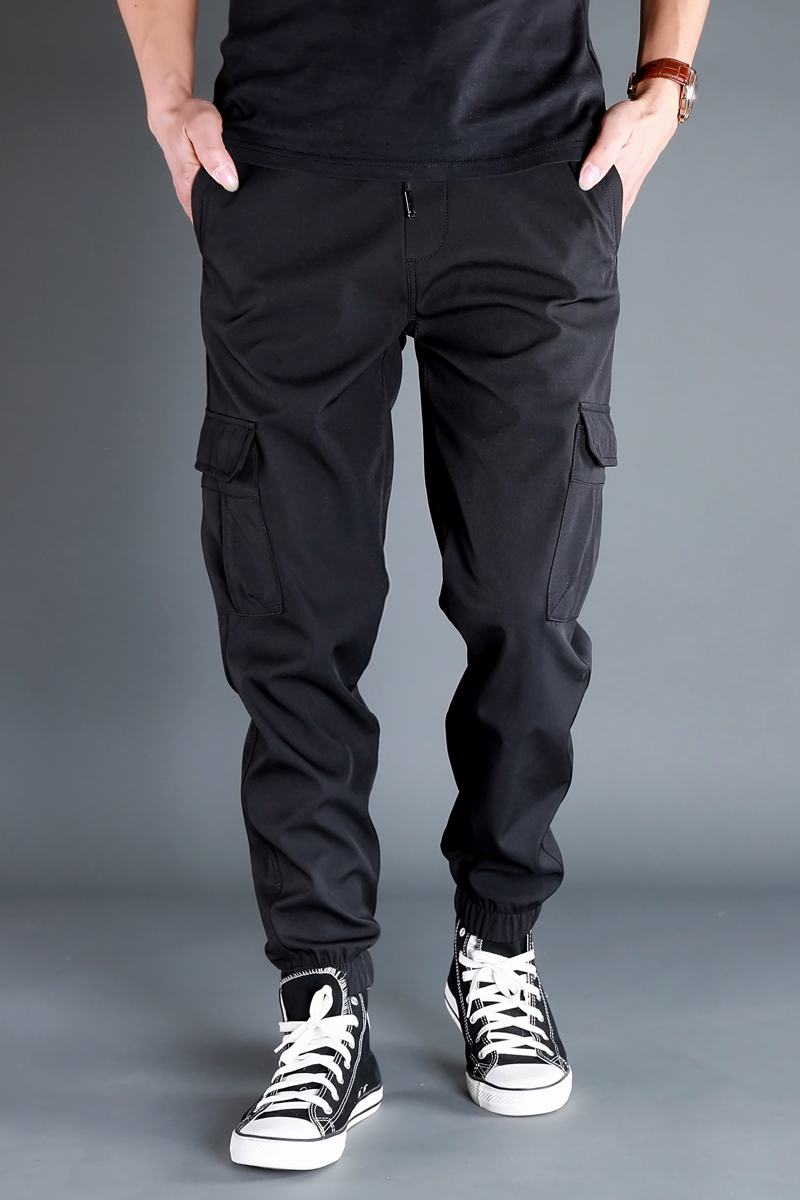 春秋款抽绳夏季弹力户外休闲裤