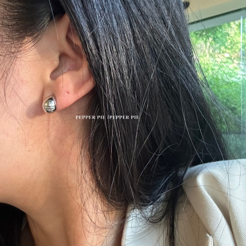 辣椒派不掉色睡觉免摘豆豆水滴耳钉女 小金豆博主同款基础光面ins