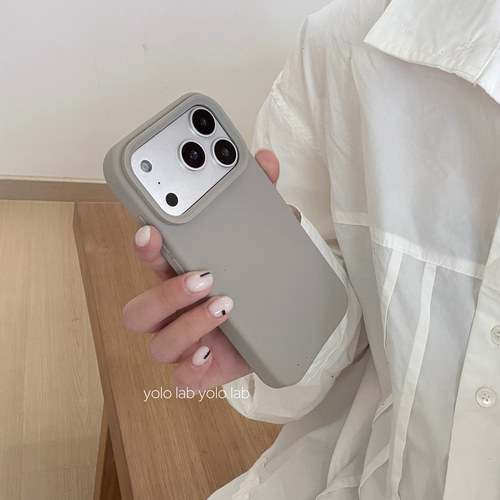 YOLO LABins风简约液态硅胶经典软糯亲肤手感iphone17适用15苹果14pm手机壳16全包防摔14pro保护套13