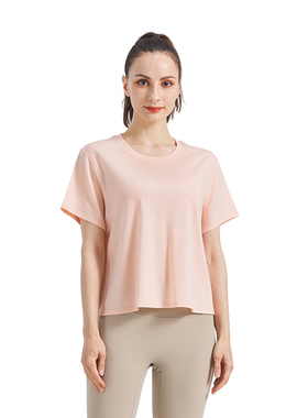 SHEEP RUN 美利奴羊毛瑜伽短袖T恤 吸湿排汗透气女士户外运动短T