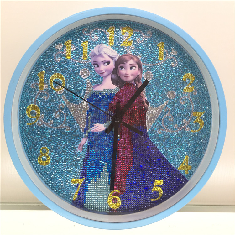 ¶ùͯ¿¨Í¨×êʯ»ÖÓ±íÊÖ¹¤DIY´óС×êÂú×êÊ®×ÖÐåÌù×êË®¾§¹ÒÖÓ°¬É¯