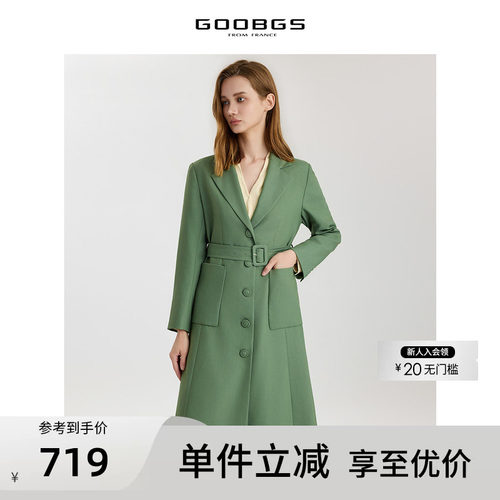 GOOBGS/谷邦中长款风衣外套