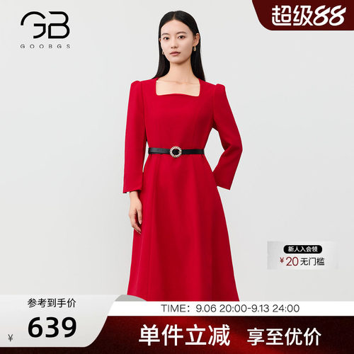 GOOBGS谷邦长袖连衣裙