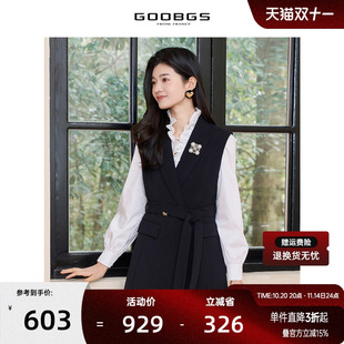 气质显瘦无袖 谷邦法式 新款 马甲女2025秋季 背心马夹外套上衣 西装