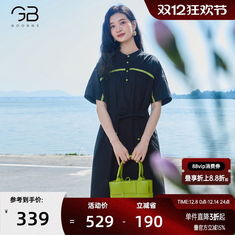 谷邦法式气质衬衫连衣裙