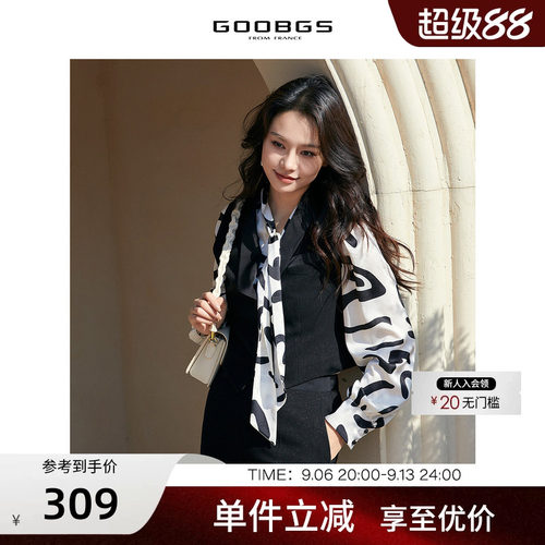 GOOBGS谷邦短款西装领马甲外套
