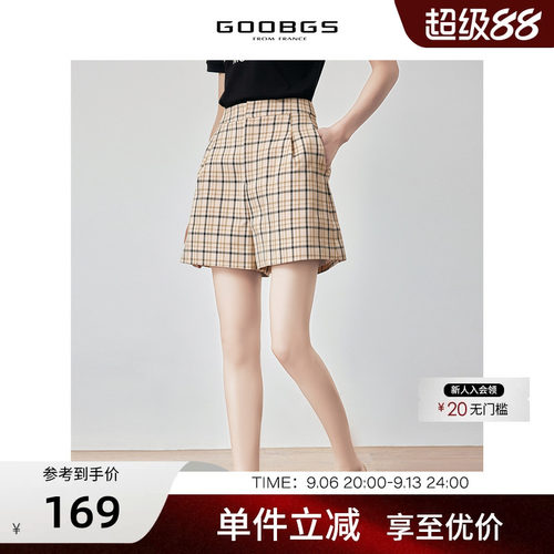 高腰GOOBGS谷邦短裤休闲裤