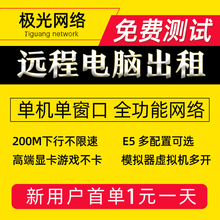 极光远程电脑出租游戏模拟器多开云电脑物理机E5单双路服务器租用