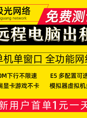 极光远程电脑出租游戏模拟器多开云电脑物理机E5单双路服务器租用