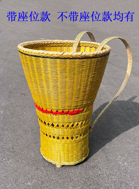 手工竹编大背篓民族特色宝宝背篼婴儿竹背篓1-4岁可坐背筐舞蹈道