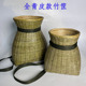 青皮编织采摘茶叶筐茶篓手工竹编鱼篓竹筐儿童竹篮户外垂钓鱼篓