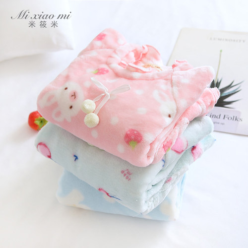 法兰绒睡衣米筱米甜美公主秋冬