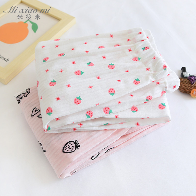 米筱米儿童春夏季薄款纯棉双层纱布家居裤女孩亲子收口睡裤防蚊裤,童装/婴儿装/亲子装,家居裤/睡裤,淘宝优惠券,粉丝福利购,淘宝优惠卷