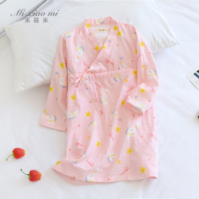 米筱米儿童春夏薄款纯棉纱布睡袍宝宝睡裙女童国风汉服裙空调服|ruв категории Детская одежда, детей дома, одежду, домашнего халат/халат - от Buy2taobao.com для оказания профессиональной услуги покупки агента Taobao