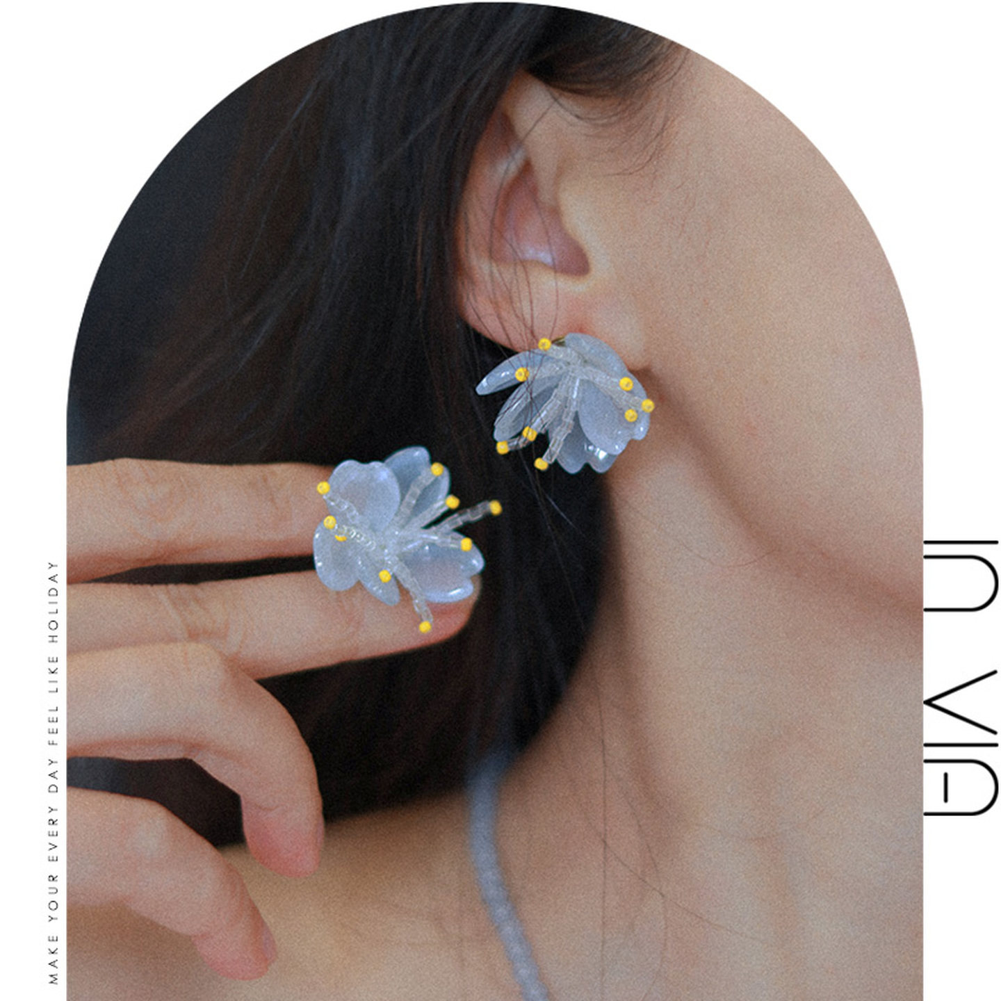 独特漂亮彩色花朵耳环度假风蓝色耳钉甜美可爱耳饰品小众设计,饰品/流行首饰/时尚饰品新,耳环,淘宝优惠券,粉丝福利购,淘宝优惠卷