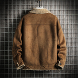 网格挂拍男装冬季新款皮毛一体加绒加厚外套Z2880-P240大码，女装短外套，电商D308